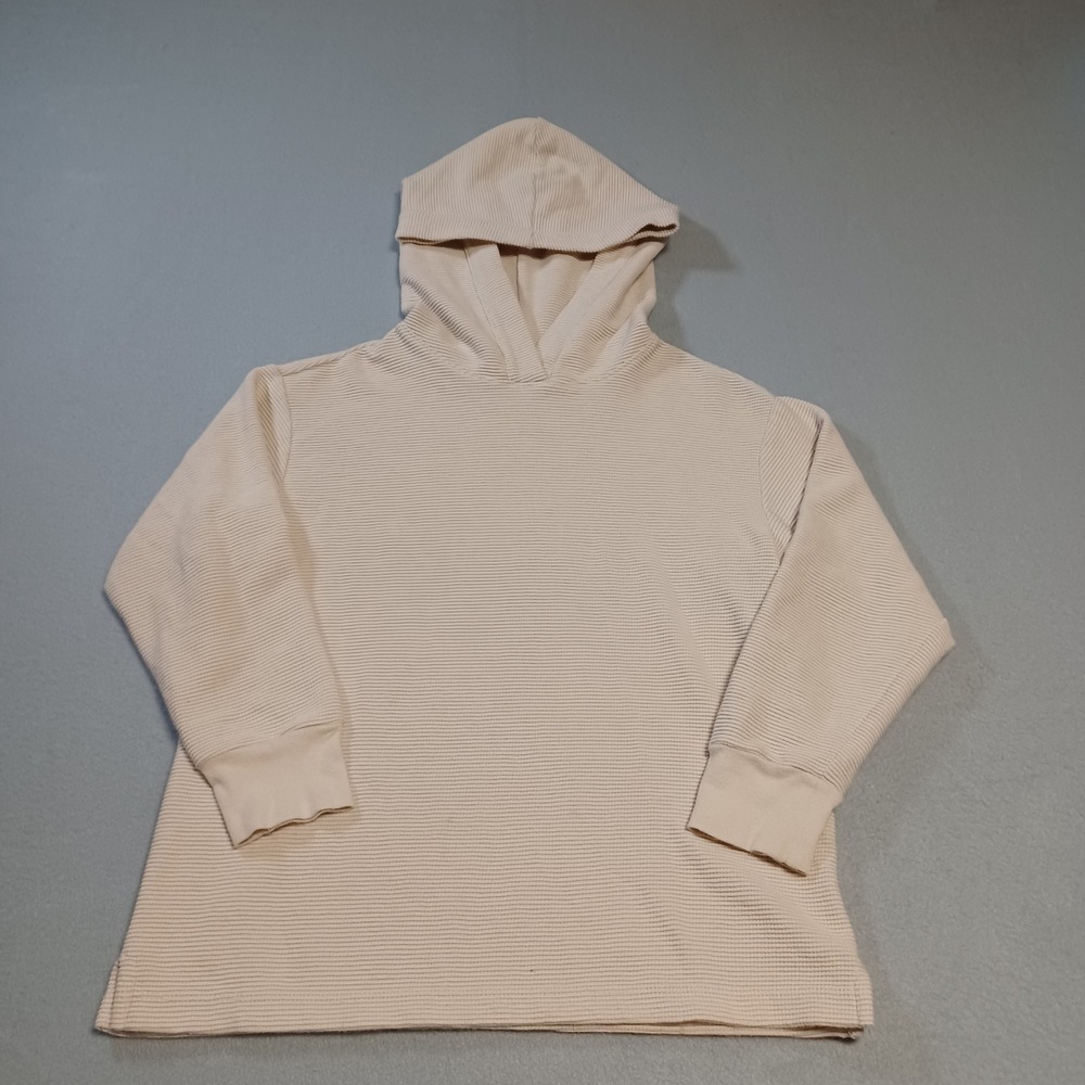 Wonder Nation Boys Beige Ribbed Hoodie S 6-7 Long Sleeve Pullover WM18816A-0422